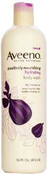 Aveeno Positively Nourishing Aveeno Hydrating Body Wash, Fig plus Shea butter, 16 Ounce