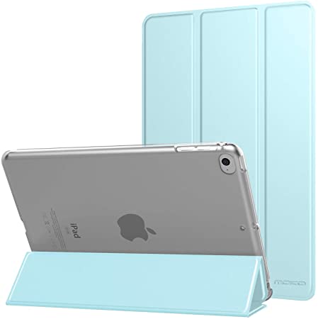 MoKo Case Fit New iPad Mini 5 2019 (5th Generation 7.9 inch) - Slim Lightweight Smart Shell Stand Cover with Translucent Frosted Back Protector, with Auto Wake/Sleep, Sky Blue