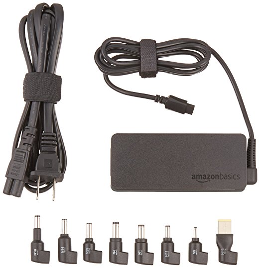 AmazonBasics Universal 65 Watt Ultrabook Charger (AC Power Adapter)