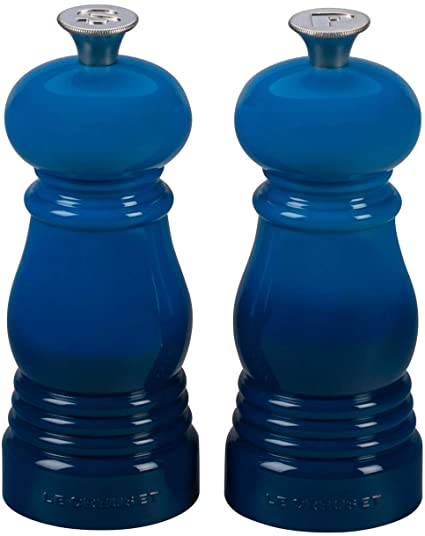 Le Creuset MG510-59 Petite Salt and Pepper Mill Set, 5" x 2", Marseille