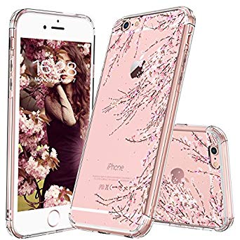 MOSNOVO iPhone 6S Plus Case/iPhone 6 Plus Clear Case, Cherry Blossom Floral Flower Clear Design Transparent Plastic Hard Back Case with TPU Bumper Protective Cover for iPhone 6 Plus/iPhone 6S Plus