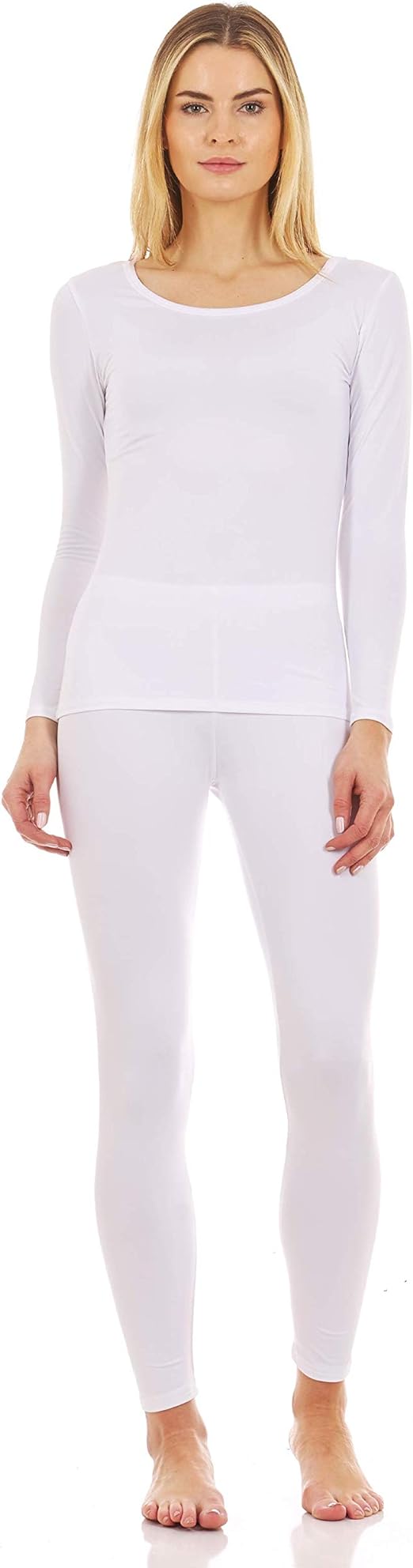 Thermajane Long Johns Thermal Underwear for Women Fleece Lined Base Layer Pajama Set Cold Weather