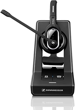 Sennheiser SD Pro 1 ML (506010) - Single-Sided, Multi Connectivity Wireless DECT Headset for Desk Phone & Certified for Skype for Business, Ultra Noise-Cancelling Microphone (Black)