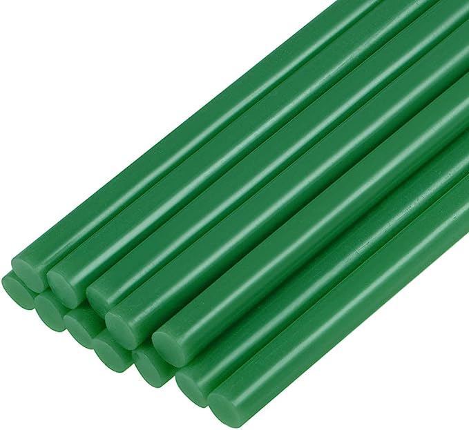 uxcell Mini Hot Glue Sticks for Glue Gun 0.27-inch x 4-inch Dark Green 12pcs