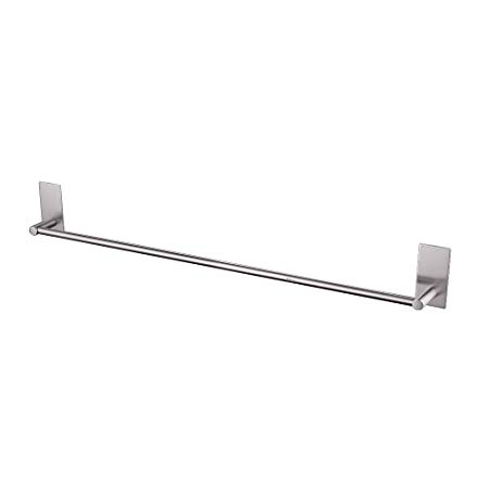 KES A7000C Bathroom Lavatory 3M Self Adhesive Single Towel Bar 28.7-Inch, Brushed Stainless Steel