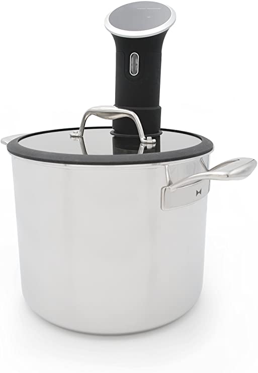 Tuxton Home THBCZ3-SS9-G Chef Series Sous Vide Pot Specialty Stockpot, 9.8 Quart, Stainless Steel