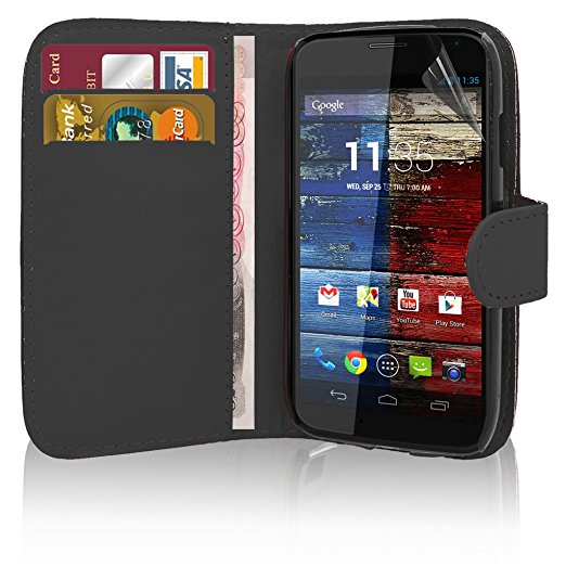 Motorola Moto E ( 1st Gen ) - Premium Quality Leather Book Wallet Style Case