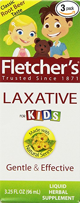 Fletcher's Laxative, For Kids, Root Beer, 3.25-Ounce Bottles (Pack of 3)