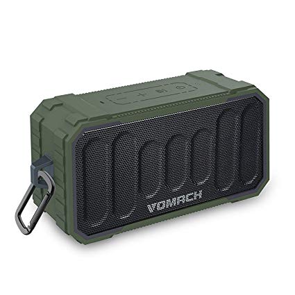 Vomach Bluetooth Speakers - IPX6 Water-Resistant, Drop-Resistant, Dust-Resistant, Bluetooth 4.2 Portable Outdoor Wireless Speaker with Deep Bass Stereo Sound for Party, Travel, Beach, Pool