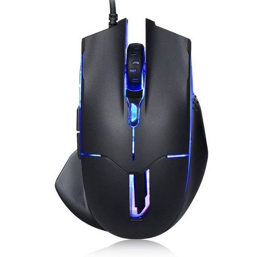 Xcords (TM) ZM700-2500DPI Optical Programmable Wired Gaming Mouse for PC/Laptop/Desktop, 7 Soothing LED Colors, 6 Buttons