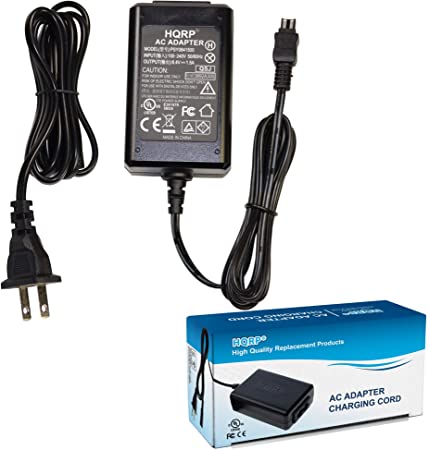 HQRP AC Adapter Charger Works with Sony AC-L200 HandyCam HDR-CX130 HDR-CX160 HDR-CX180 HDR-PJ10 HDR-HC28 DCR-PC55 DCR-SR20 HDR-CX500 HDR-CX505 DCR-SR7 DCR-SR8 DCR-SR68 HDR-TG5 Camcorder