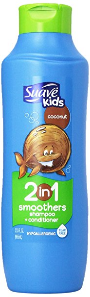 Suave Kids 2 in 1 Shampoo and Conditioner, Cowabunga Coconut, 22.5 Fl Oz