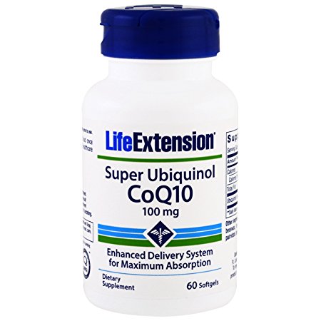 Life Extension Super Ubiquinol CoQ10 (100mg, 60 Softgels)