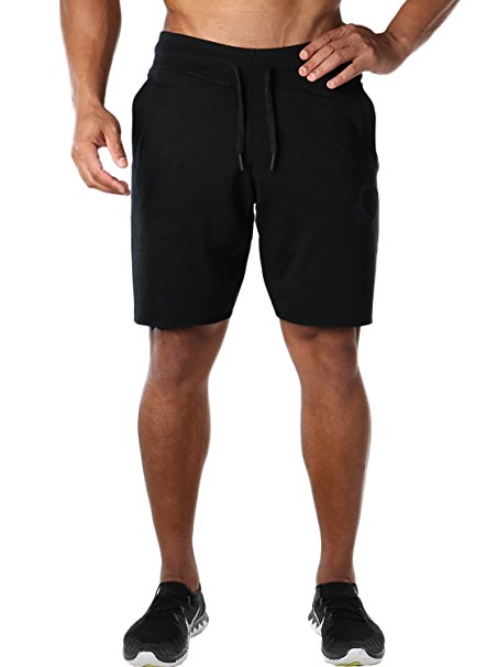 Ouber Men's Workout Sweats Shorts Cotton Joggers Shorts