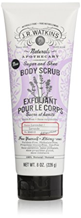 J.R. Watkins Natural Sugar & Shea Body Scrub, Lavender, 8 Ounce