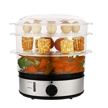 MeyKey MK5160 Healthy Food Steamer with Timer,9.5 Quart and 800W