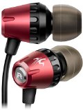 Sentey Amplitude X360 LS-4202 In-Ear Headphones with In-Line Microphone and In-line Control for Apple iPhone iPad iPod Smartphone Samsung Galaxy 15mm Drivers 35 mm Connector BlackRed