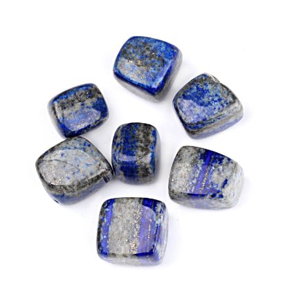 TGS Gems® 1/2lb Bulk Natural Lapis Lazuli Tumbled Stones 1/2" to 3/4" inch Polished Crystals for healing crystals