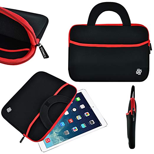 9.7 - 10.1 Inch Tablet Sleeve, KOZMICC 9.7 - 10.1 inch Tablet Portable Neoprene Carrying Sleeve Case Bag with Accessory Pocket for Apple iPad (all), Samsung, Dell, Asus, Lenovo [Up to 10.4 x 8 Inch]