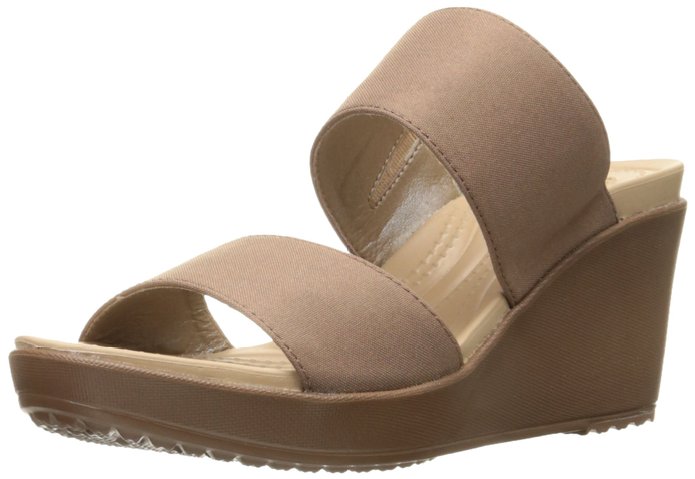 crocs Women's Leigh II 2 Strap Wedge W Wedge Sandal