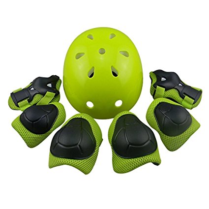 SKL Kid's Protective Gear Set Knee Pads for Kids Knee and Elbow Pads with Wrist Guards for Skating Cycling Bike Rollerblading Scooter (Helmet Knee Pads Elbow Pads wrist Pads)