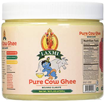 Laxmi Natural Traditional Indian Style Pure Cow Ghee - 16oz
