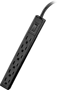 Insignia - 6-Outlet Power Strip - Black