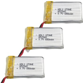 Holy Stone Upgraded 3.7V 650mAh 25C Lipo Battery for X5C X5 M68 M68R (3PCS),obtain extra flight time:27mins