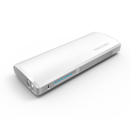 TeckNet PowerWave W2 13000mAH 2-Port USB Portable Charger External Battery Power Bank with BLUETEK Smart Charging Technology (2A Input, Fast Power Reload) For Apple iPhone,iPad Air,iPad Pro,iPad Mini,Samsung Galaxy,Nexus,HTC,More Mobile Phones and Tablets