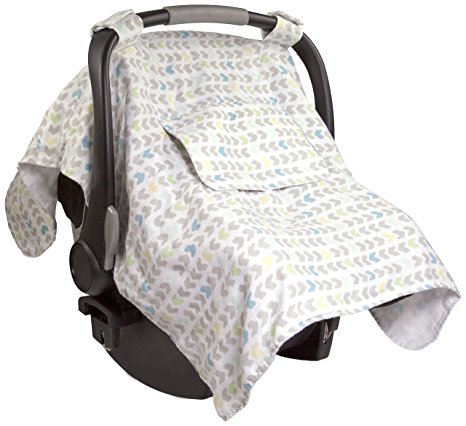 Summer Infant Muslin Little Looks Car Seat Cover, Arrow Stripe