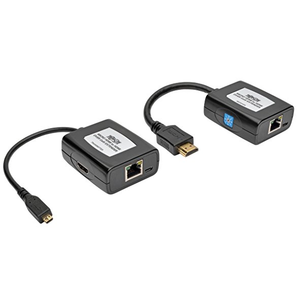 Tripp Lite Micro-HDMI to HDMI Over Cat5/Cat6 Active Extender Kit, Transmitter & Receiver, USB Powered, Video & Audio, 1080p at 60 Hz (B126-1A1-U-MCRO)