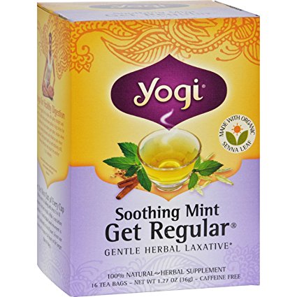 Yogi Herbal Tea Get Regular Caffeine Free Soothing Mint -- 16 Tea Bags