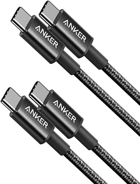 USB C Cable, Anker 2 Pack New Nylon USB C to USB C Cable (3.3ft 60W), USB 2.0 Type C Charging Cable for MacBook Pro 2020, iPad Pro 2020, iPad Air 4, Galaxy S20, Switch, Pixel, LG and More