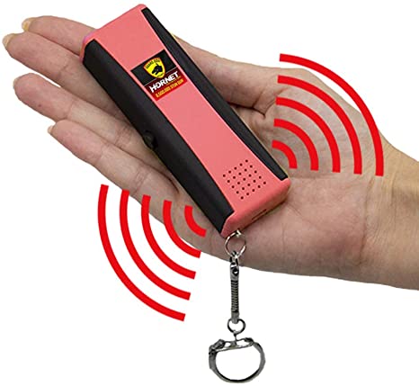 Guard Dog Security Hornet 4-in-1 | Mini Stun Gun | LED Flashlight | 120db Alarm | Keychain | Pink