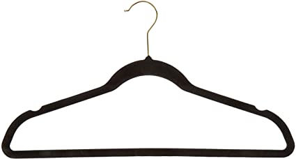 Inspired Living by Mesa (suit-clothes-hangers, ((25 Pack) Heavy Duty, BLACK/GOLD