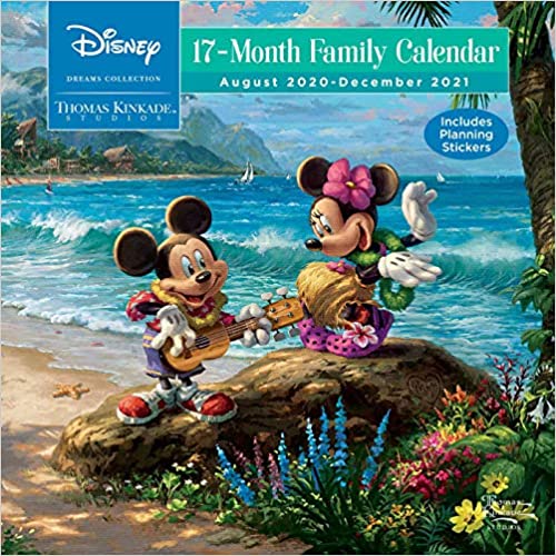 Disney Dreams Collection by Thomas Kinkade Studios: 17-Month 2020-2021 Family Wall Calendar