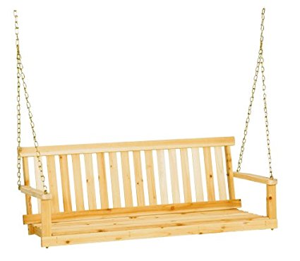Jack Post Jennings Traditional 4-Foot Swing Seat with Chains in Unfinished Cypress