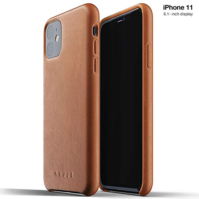 Mujjo Full Leather Case for Apple iPhone 11 | Premium Soft Supple Leather, Unique Natural Aging Effect | Leather Wrapped, Super Slim (Tan)