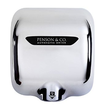 Penson and Co High Speed 1800W Fast 90ms Dry Hot Stainless Steel Chrome Automatic Electric Hand Dryer