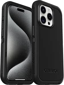 OtterBox iPhone 15 Pro Defender Series XT Case with MagSafe, Screenless, Rugged - Non-Retail Packaging - Black