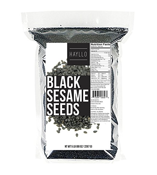Hayllo Black Sesame Seeds, 5 Pound