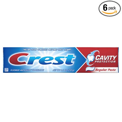 Crest Cavity Protection Toothpaste, Regular, 8.2 oz., 6 Count