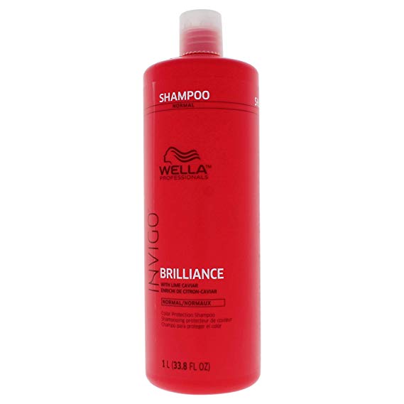 Wella INVIGO Brilliance Shampoo for Fine/Normal Hair - 33.8oz Liter