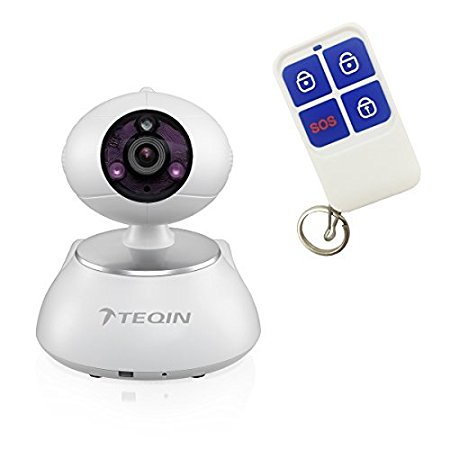 TEQIN S-AKITA Intelligent Network Pan Tilt Monitoring IP Camera Video Surveillance with 720P HD Quality Night Vision 2-Way Audio Intercom Phone Remote Support Control Security Guard Alarm   Remote