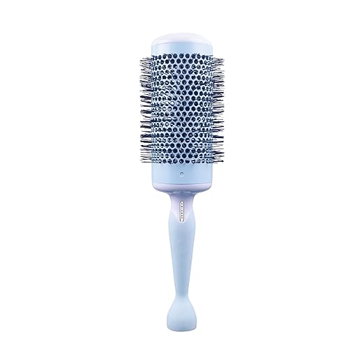 Cricket Friction Free 2” Thermal Hair Brush Seamless Ceramic Barrel Professional Styling Hairbrush Anti-Static Tourmaline Ionic Bristle for Blow Drying Curling All Hair Types Light Blue