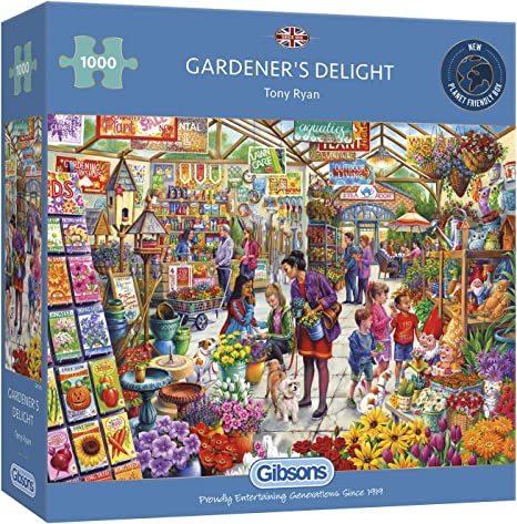 Gibsons Games Puzzle – Gardener’s Delight by Tony Ryan – 1000 Piece Puzzle for Kids and Adults – Ages 14 Years Old and Up, Various (GIBG6305)