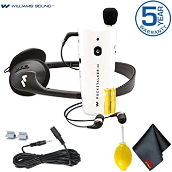 Williams Sound Pocketalker Ultra 2.0 Personal Amplifier Base Bundle - Includes - Cleaning Kit with Micro-Fiber Cloth