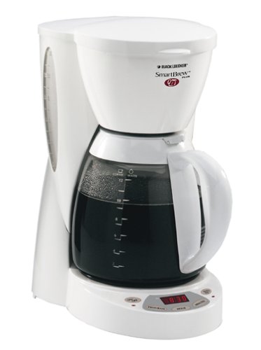 Black & Decker DCM2500W SmartBrew 12-Cup Coffeemaker, White