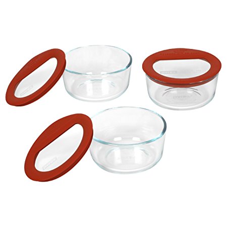 Pyrex Premium 6-Piece Glass Food Storage Set