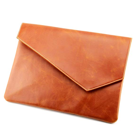 Men Business PU Leather Envelope File Bag Clutch A4 Document Bag